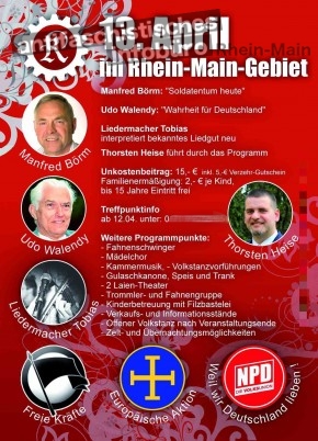 Rückseite Flyer zum "Südwestdeutschen Kulturtag" 2013, angekündigt für "Rhein-Main"