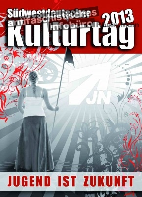 Vorderseite Flyer zum "Südwestdeutschen Kulturtag" 2013, angekündigt für "Rhein-Main"